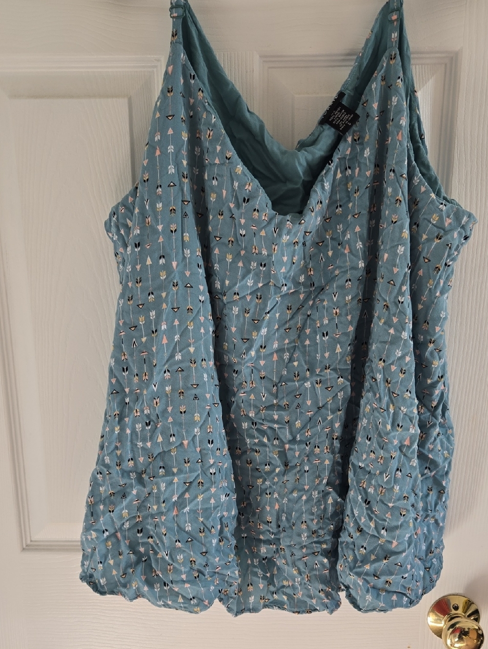 torrid Teal Quilted Tank with Arrow Motif